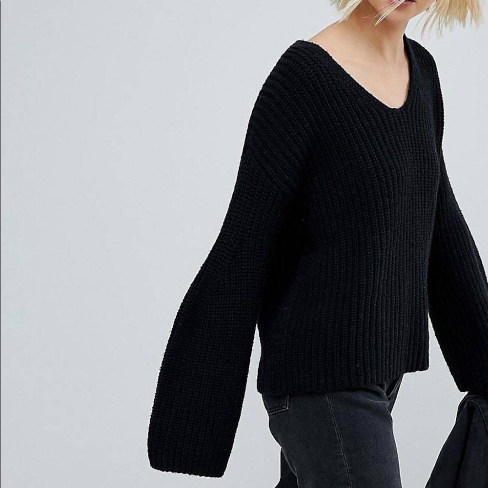Weekday V Neck ribbed sweater
